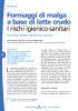 Formaggi di malga a base di latte crudo - I rischi igienico-sanitari