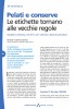 Pelati e conserve - Le etichette tornano alle vecchie regole