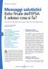 Messaggi salutistici - Esito finale dell'ESFA. E adesso cosa si fa?