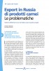 Export in Russia di prodotti carnei - Le problematiche
