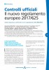 Controlli ufficiali. Il nuovo regolamento europeo 2017/625