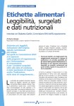 Etichette alimentari - Leggibilit�, surgelati e dati nutrizionali