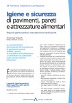 Igiene e sicurezza di pavimenti, pareti e attrezzature alimentari