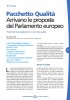 Arrivano le proposte del Parlamento Europeo Arrivano le proposte del Parlamento Europeo